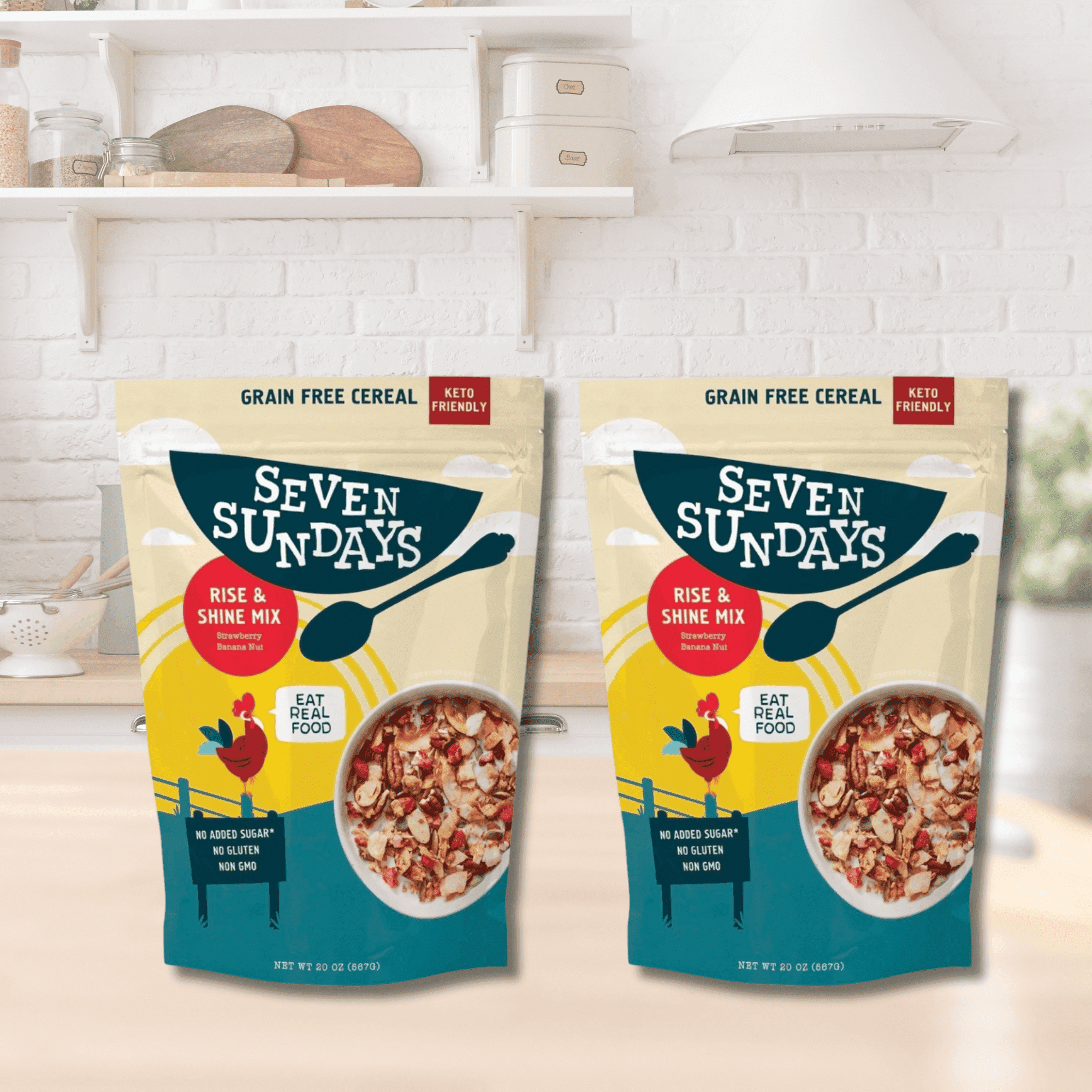 Seven Sundays Keto Rise & Shine Granola Cereal, 20 oz, 2 Pack