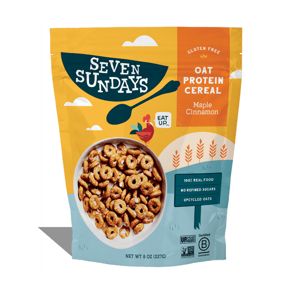 Seven Sundays Maple Cinnamon Oat Protein Breakfast Cereal - Gluten Free, Crunchy Texture