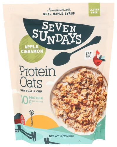 Seven Sundays Protein Oats Apple Cinnamon (6 Pack) 16 oz