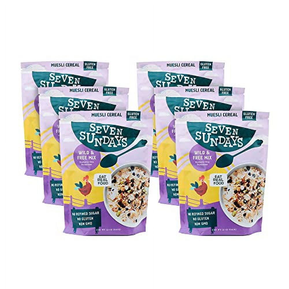 Seven Sundays Wild and Free Blueberry Chia Muesli Cereal 6 Count, 12