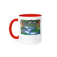 thumbnail image 1 of Seven Swans A Swimming- Art Nouveau, Stained Glass, Religious Symbolism, Twelve Days Of Christmas, 15oz Two-Tone Red Mug, 1 of 7