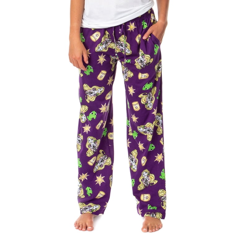 Seven Times Six Womens Disney's Tangled Rapunzel and Pascal Cotton Lounge  Pants (Large) 