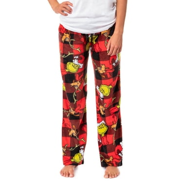 Grinch Women's and Women's Plus Velour Pajama Joggers - Walmart.com