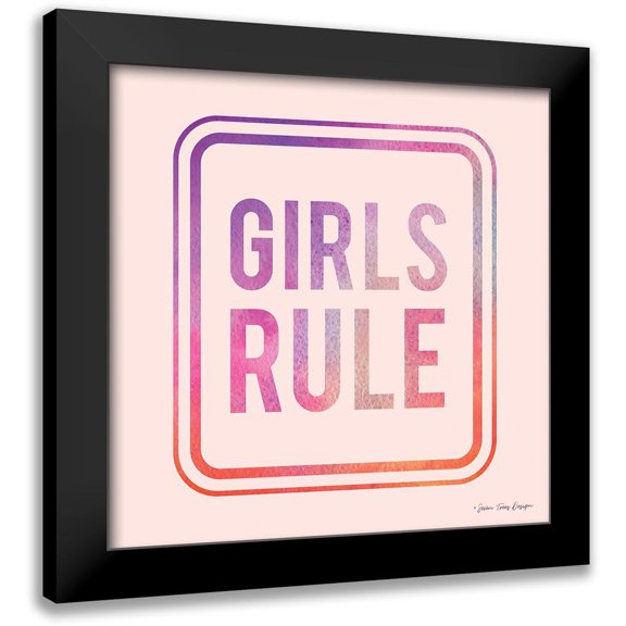 Seven Trees Design 12x12 Black Modern Framed Museum Art Print Titled - Girls Rule