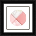 thumbnail image 1 of Seven Trees Design 12x12 Black Ornate Wood Framed with Double Matting Museum Art Print Titled - Pink Marble Circle I, 1 of 4