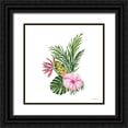 thumbnail image 1 of Seven Trees Design 12x12 Black Ornate Wood Framed with Double Matting Museum Art Print Titled - Tropical Bouquet, 1 of 4