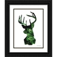 thumbnail image 1 of Seven Trees Design 12x14 Black Ornate Wood Framed with Double Matting Museum Art Print Titled - Forest Deer II, 1 of 4