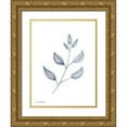 thumbnail image 1 of Seven Trees Design 12x14 Gold Ornate Wood Framed with Double Matting Museum Art Print Titled - Blue Plant II, 1 of 4