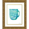 thumbnail image 1 of Seven Trees Design 12x14 Gold Ornate Wood Framed with Double Matting Museum Art Print Titled - Hocus Pocus I Need Coffee, 1 of 4