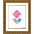thumbnail image 1 of Seven Trees Design 12x14 Gold Ornate Wood Framed with Double Matting Museum Art Print Titled - Marble Geometric I, 1 of 4