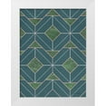 thumbnail image 1 of Seven Trees Design 12x14 White Modern Wood Framed Museum Art Print Titled - Art Deco II, 1 of 4