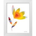 thumbnail image 1 of Seven Trees Design 12x14 White Modern Wood Framed Museum Art Print Titled - Street Art Flower I, 1 of 4