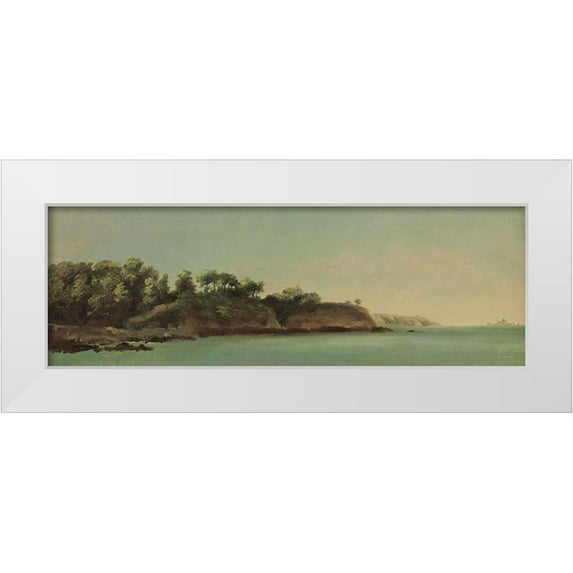 Seven Trees Design 14x7 White Modern Wood Framed Museum Art Print Titled - Vintage Landscape