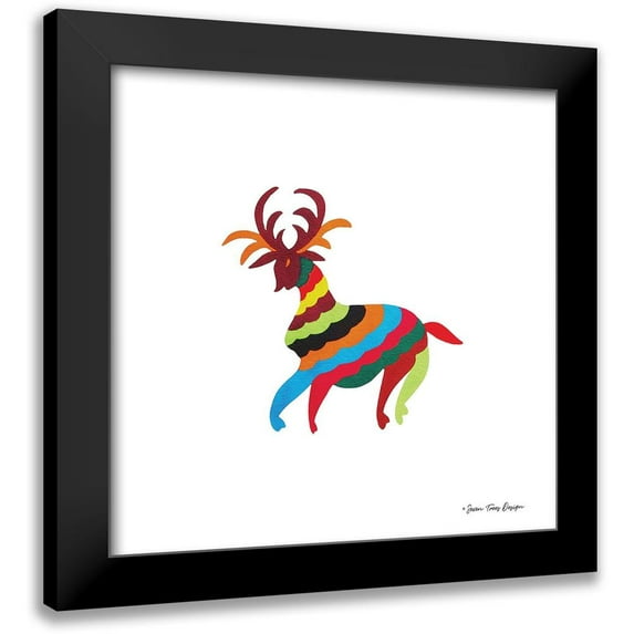 Seven Trees Design 15x15 Black Modern Framed Museum Art Print Titled - Mexico