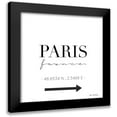 thumbnail image 1 of Seven Trees Design 15x15 Black Modern Framed Museum Art Print Titled - Paris Sign, 1 of 5