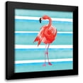 thumbnail image 1 of Seven Trees Design 15x15 Black Modern Framed Museum Art Print Titled - Tropical Life Flamingo III, 1 of 5