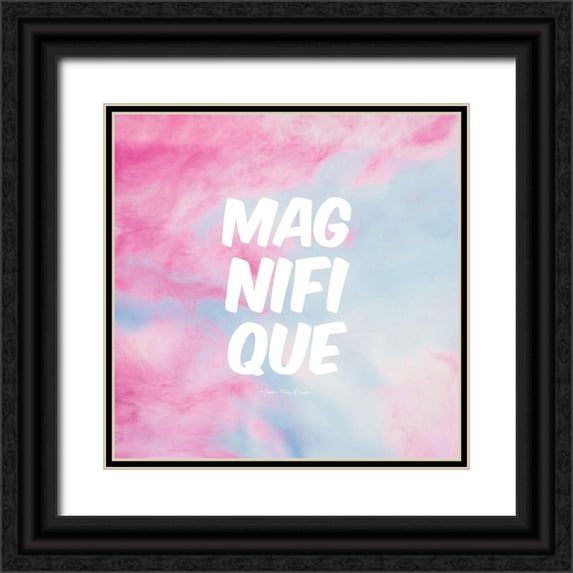 Seven Trees Design 15x15 Black Ornate Wood Framed with Double Matting Museum Art Print Titled - Magnifique