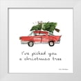 thumbnail image 1 of Seven Trees Design 15x15 White Modern Wood Framed Museum Art Print Titled - Ive Picked You a Christmas Tree, 1 of 4