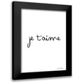 thumbnail image 1 of Seven Trees Design 15x18 Black Modern Framed Museum Art Print Titled - Je Taime, 1 of 5