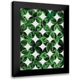 thumbnail image 1 of Seven Trees Design 15x18 Black Modern Framed Museum Art Print Titled - Leaves Pattern, 1 of 5