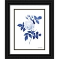 thumbnail image 1 of Seven Trees Design 15x18 Black Ornate Wood Framed with Double Matting Museum Art Print Titled - Blue Botanical II, 1 of 4