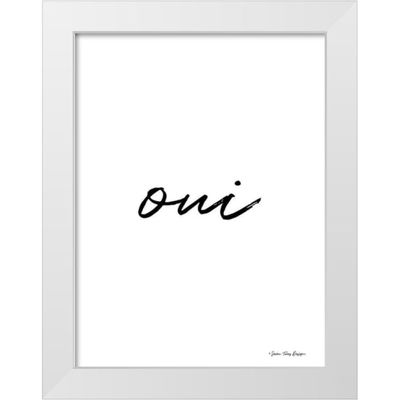 Seven Trees Design 15x18 White Modern Wood Framed Museum Art Print Titled - Oui II