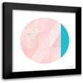 thumbnail image 1 of Seven Trees Design 20x20 Black Modern Framed Museum Art Print Titled - Pink Marble Circle II, 1 of 5