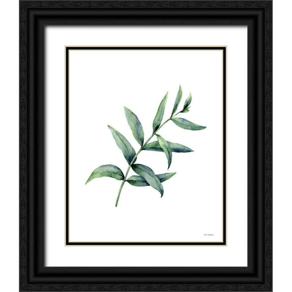Seven Trees Design 20x24 Black Ornate Wood Framed with Double Matting Museum Art Print Titled - Eucalyptus V