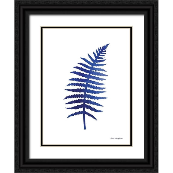 Seven Trees Design 25x32 Black Ornate Wood Framed with Double Matting Museum Art Print Titled - Watercolor Blue Paint I