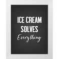 thumbnail image 1 of Seven Trees Design 25x32 White Modern Wood Framed Museum Art Print Titled - Ice Cream Solves Everything, 1 of 4