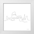 thumbnail image 1 of Seven Trees Design 26x26 White Modern Wood Framed Museum Art Print Titled - One Line Rome, 1 of 4