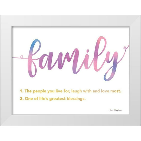 Seven Trees Design 32x25 White Modern Wood Framed Museum Art Print Titled - Family