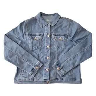 Seven7 Ladies Stretch Comfortable Collared Button Up Denim