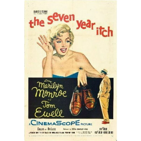 Seven Year Itch Poster 24inx36in Art decor Art Poster 24x36 Multi-Color Square Adults Best Posters