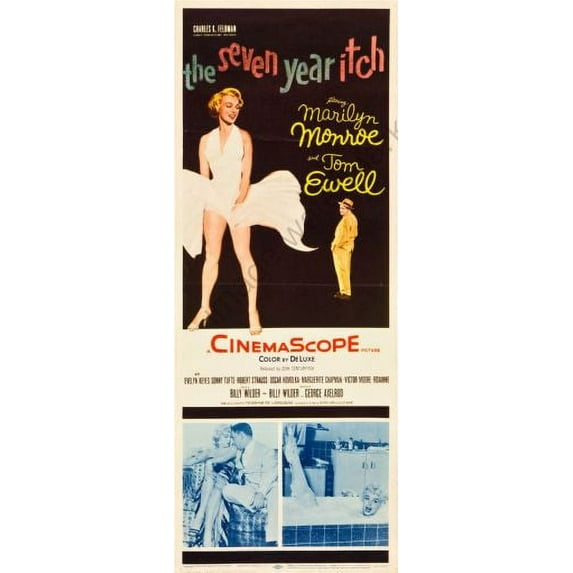 Seven Year Itch The Movie Poster Insert 14inx36in 36cmx92cm Multi-Color Square Adults Z Posters