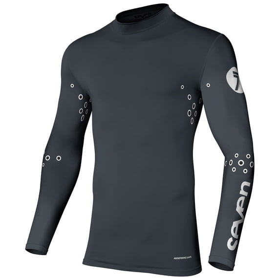 Seven Zero Blade Laser Cut Compression Jersey Small Charcoal