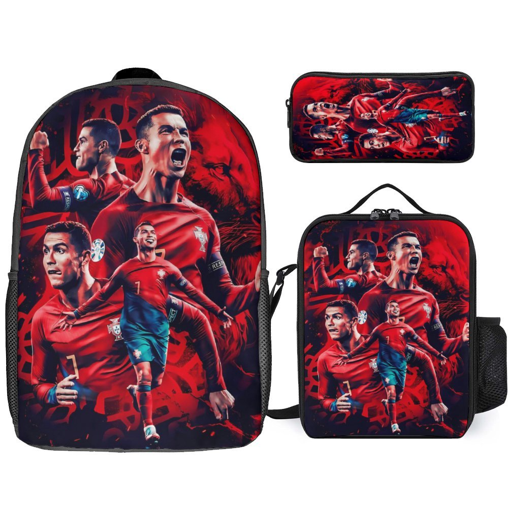 Seven-star football casual backpack durable travel bag 17 inches unisex ...