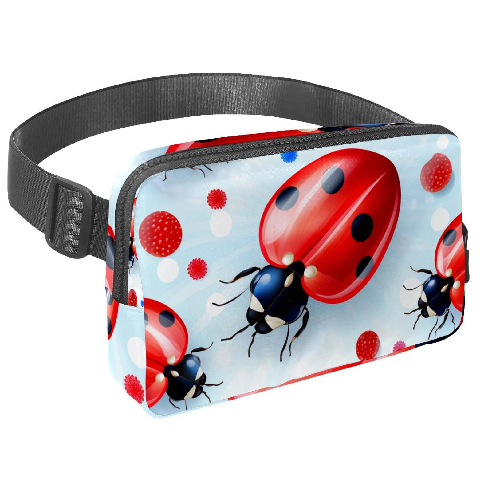 Seven-star ladybug Lightweight Adjustable Running Belt with Extension Strap - Unisex Fanny Pack Belt Bag
