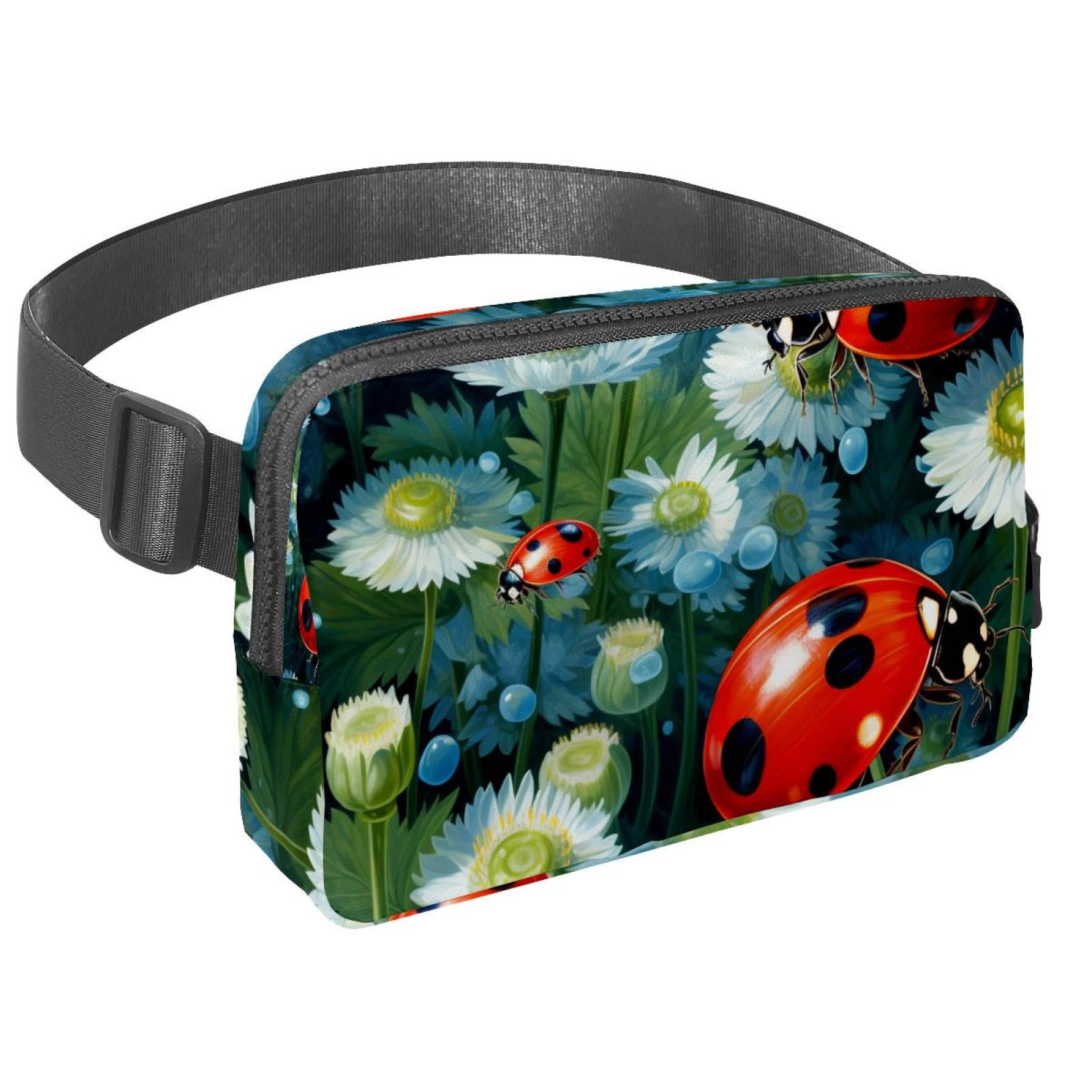 Seven-star ladybug Lightweight Adjustable Running Belt with Extension Strap for Unisex - Sling Bag, Fanny Bag, Cross Body Bag