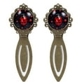 thumbnail image 1 of Seven-star ladybug Vintage Copper-Colored Lace Bookmarks - Set of 2 Stainless Steel Reading Accessories for Book Lovers, 1 of 5
