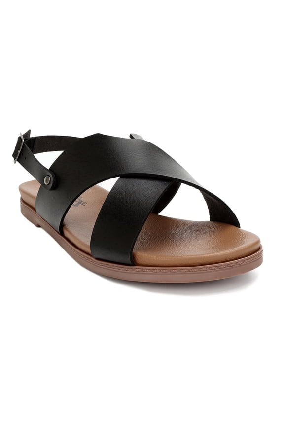 Women's Criss Cross Backstrap Sandals – Comfortable Flat Summer Sandals for Everyday Wear