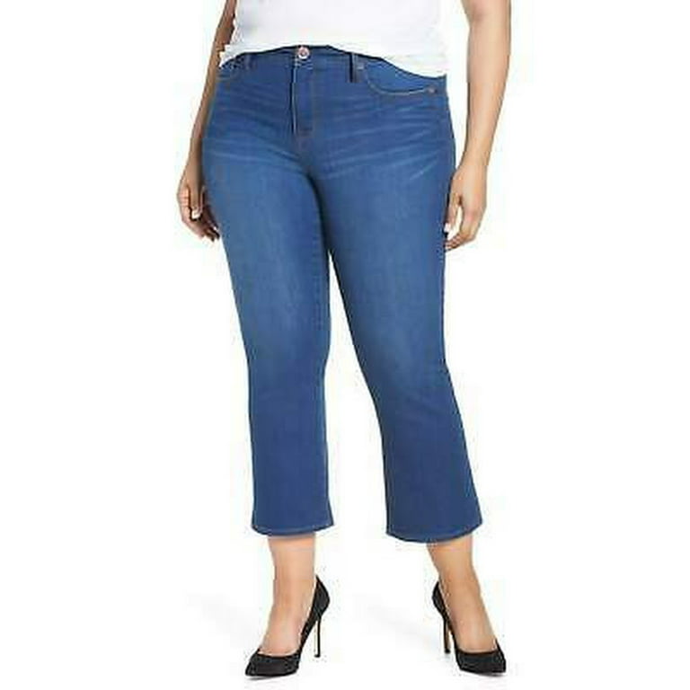 Seven7 Jeans Trendy Plus Size Cropped Bootcut Jeans, Choose Sz/Color:  16W/Marine 