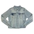 thumbnail image 1 of Seven7 Ladies Stretch Comfortable Collared Button Up Denim Jacket, 1 of 1