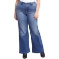 thumbnail image 1 of Seven7 Womens Plus Bella High Rise Whisker Wash Wide Leg Jeans, 1 of 6