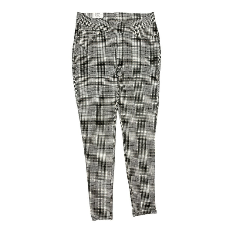 Seven7 Women s 4 Way Stretch Skinny Leg Pull On Ponte Pant Legging Black Brown Glen Plaid XL Walmart