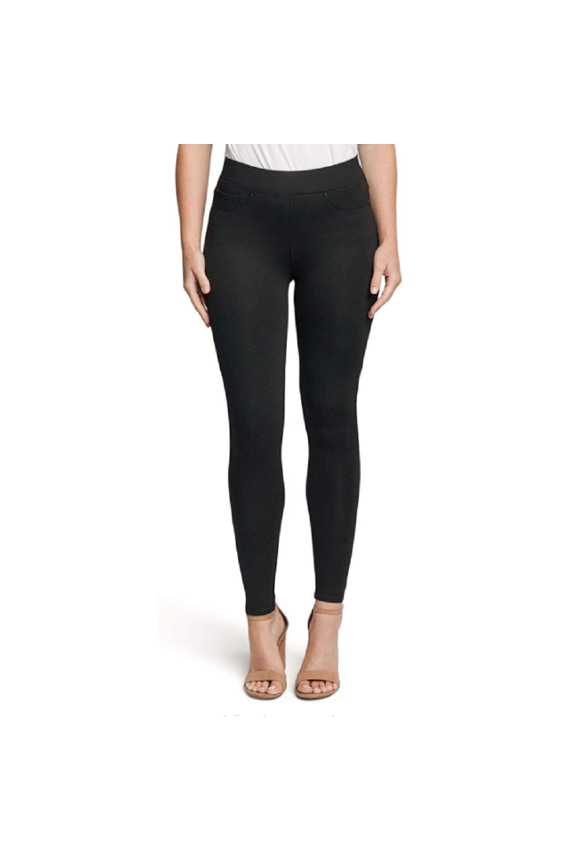 Women's 4-Way Stretch Skinny Leg Pull On Ponte Pant Legging (Black, XL)