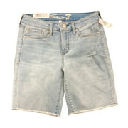 Seven7 Women's 9" Fray Hem Denim Weekend Bermuda Short (Ventura, 10)