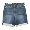 thumbnail image 1 of Seven7 Women's 9" Inseam Denim Rolled Cuff Slim Fit Weekend Short (Peak, 6), 1 of 2
