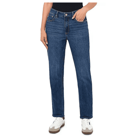 Seven7 Women's 90's Straight Jean Size 14 Dark Wash