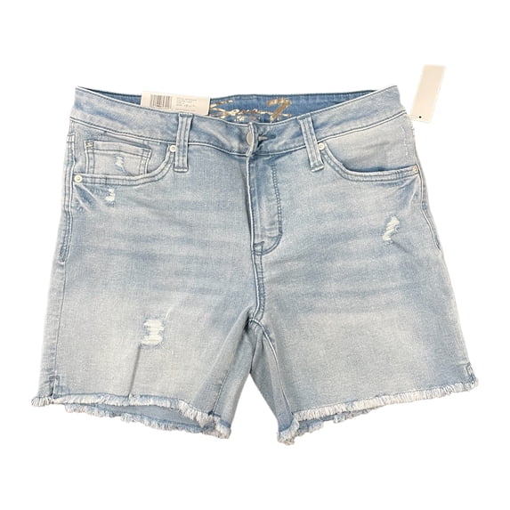 Seven7 Women's Comfortable Midrise 5" Fray Hem Denim Weekend Short (Lost, 16)
